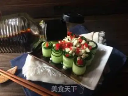 Make Cream cucumber rolls step 4
