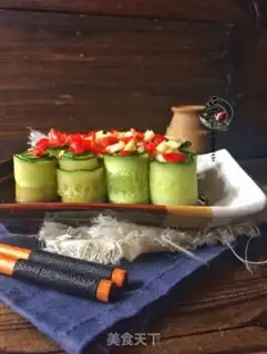 Make Cream cucumber rolls step 5