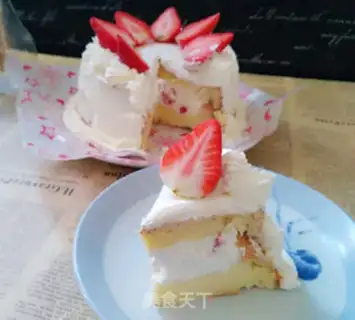 Make Strawberry cream cake step 12