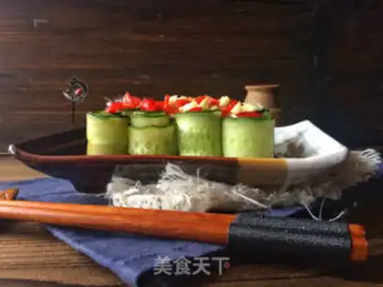 Make Cream cucumber rolls step 6