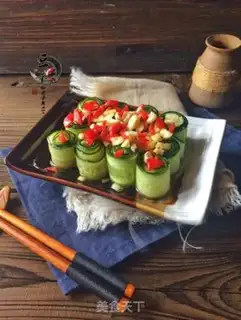 Make Cream cucumber rolls step 7