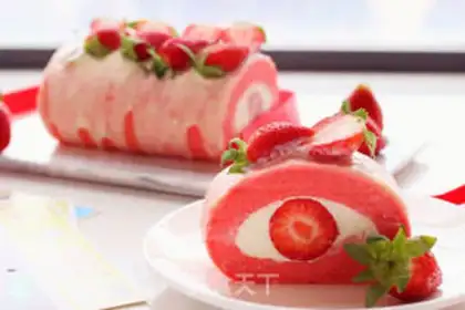 Make Strawberry marshmallow rolls step 12