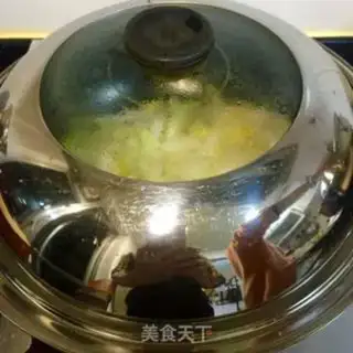 Make Big cabbage with golden needle mushrooms step 6