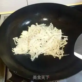 Make Big cabbage with golden needle mushrooms step 10