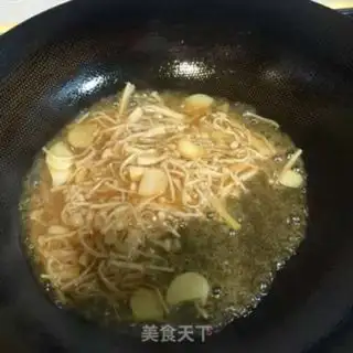 Make Big cabbage with golden needle mushrooms step 12