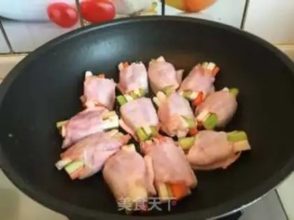 Make Fresh vegetables, broken wings step 7