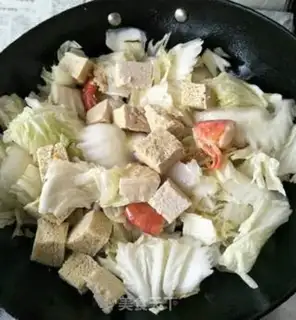 Make The cabbage shrimp is frozen tofu step 4