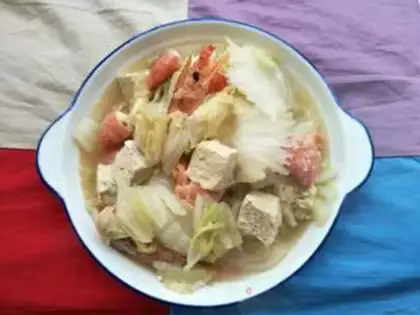Make The cabbage shrimp is frozen tofu step 6