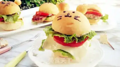 Make Toon animal burger step 18