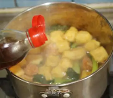 Make Beefball oil tofu soup step 10