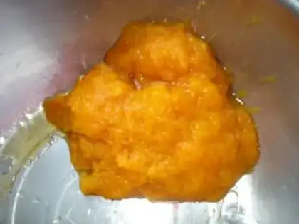 Make Pumpkin rose buns step 0