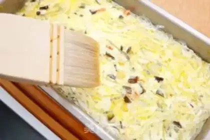 Make Three colored tofu fans steamed eggs step 6