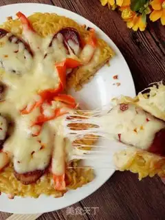 Make Spaghetti pizza step 12