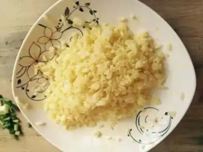 Make Egg fried rice step 1