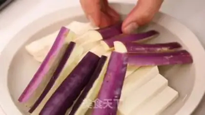 Make Steam eggplant tofu step 1
