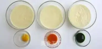 Make A veggie and rainbow cake step 1