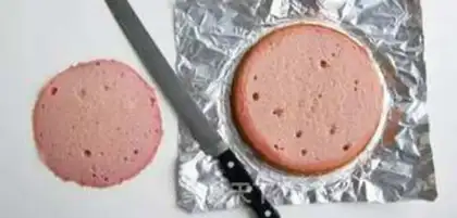 Make A veggie and rainbow cake step 5
