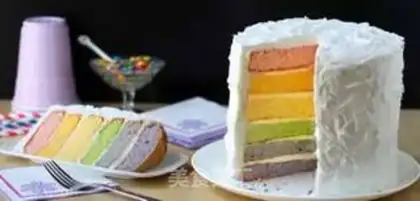 Make A veggie and rainbow cake step 7