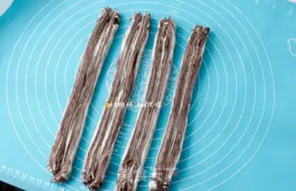 Make Chocolate marble brick step 12
