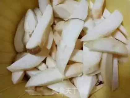 Make Five bouquets of abalone and eggplant step 3