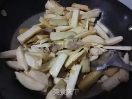 Make Five bouquets of abalone and eggplant step 6