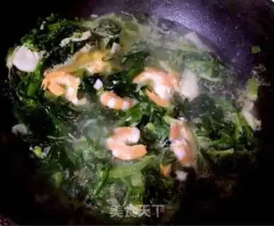 Make Spinach loves shrimp step 7