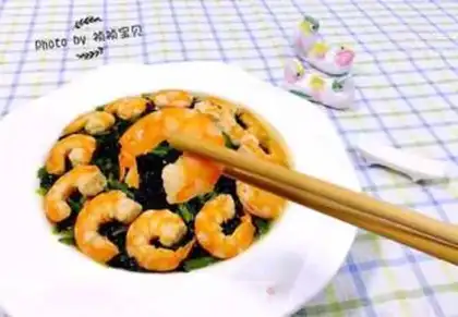 Make Spinach loves shrimp step 14