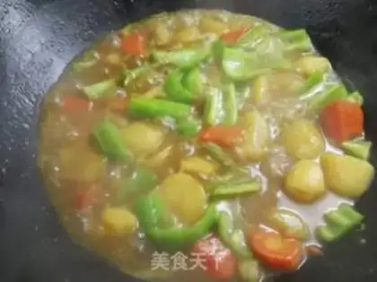 Make Curry potatoes step 3
