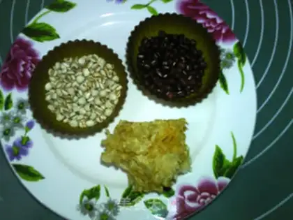 Make Red bean rice silver spoon step 0