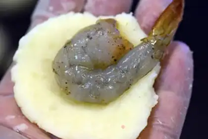 Make Pixie-tail shrimp ball step 5