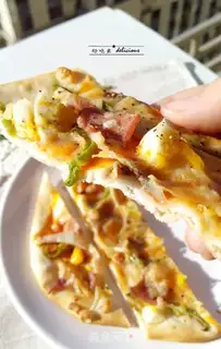Make Bacon bottom pizza step 16