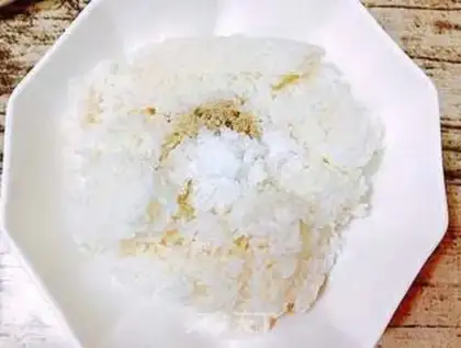 Make Cheese fried rice step 1