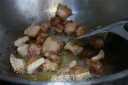 Make Five-flower pork-grass fried step 4