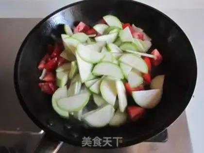 Make Tomato fried melons step 3