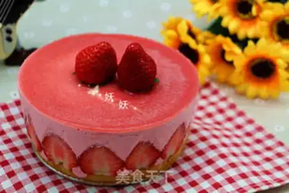 Make Strawberry cheese mousse step 19