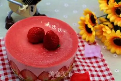Make Strawberry cheese mousse step 21