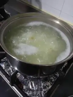 Make Scrawny green bean porridge step 3