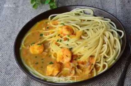 Make Curry shrimp with pasta step 7
