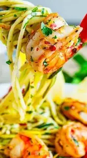 Make Shrimp green noodles step 6
