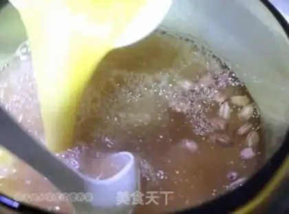 Make Corn paste vegetable congee step 4