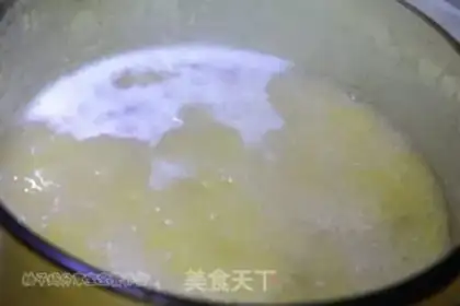 Make Corn paste vegetable congee step 5
