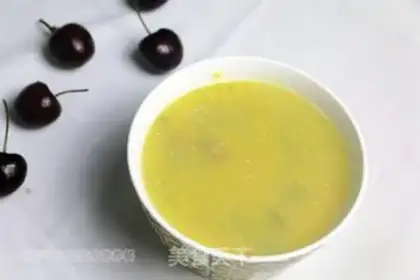 Make Corn paste vegetable congee step 7