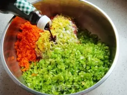Make Celery pork buns step 6