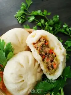 Make Celery pork buns step 15