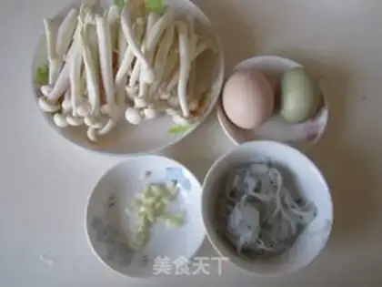 Make Silver fish mushroom egg soup step 0