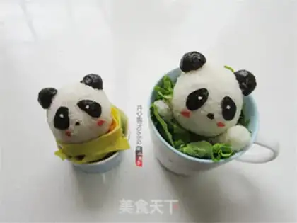 Make A panda cup for children step 10