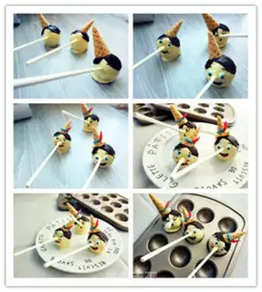 Make Pinocchio lollipop cake step 2