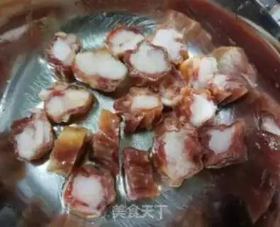 Make Fungus, beans, sausages step 3