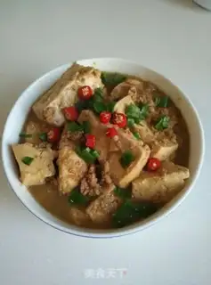 Make Meat and egg sauce and tofu step 6