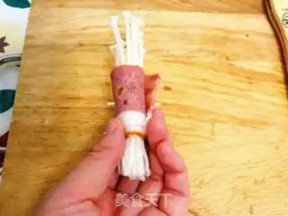 Make Bacon pins and mushrooms step 8